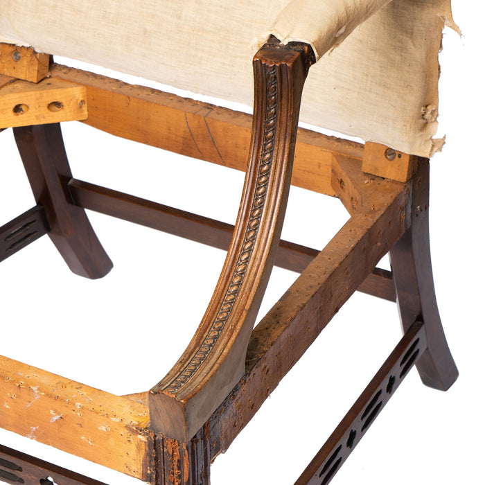 Vintage George III lolling chair frame (c. 1900)