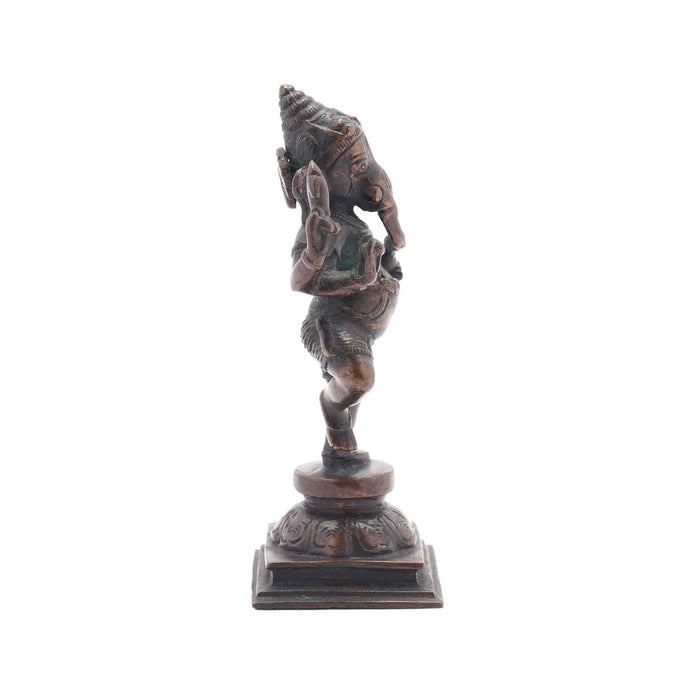 Indian cast bronze statue of a standing Ganesha (c. 1800's)