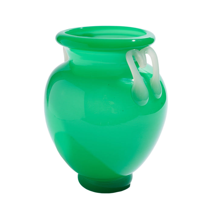 Large jade glass amphora by Steuben (c. 1920)