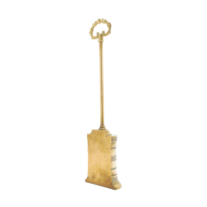 French engine turned cast brass doorstop (c. 1800)