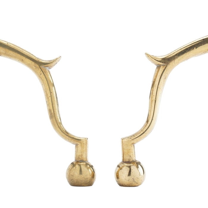 Pair of Boston double lemon top andirons (c. 1790)
