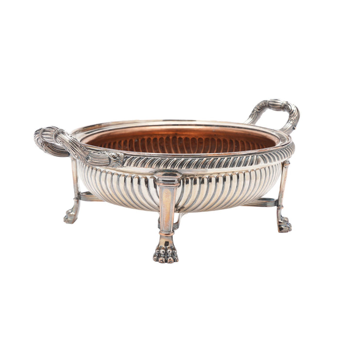 English Sheffield footed serving bowl (c. 1825)