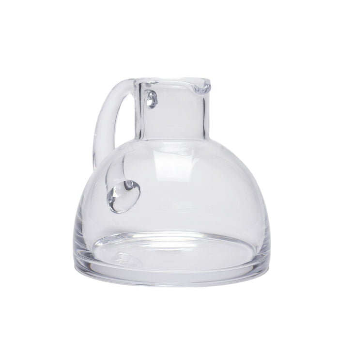 Hemispheric crystal pitcher with applied handle by Sèvres (c. 1970)