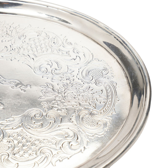 English George III sterling footed salver by Robert Garrard & John Wakelin (c. 1792)