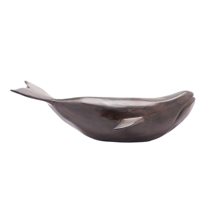 Carved ironwood sculpture of a whale (c. 1950)