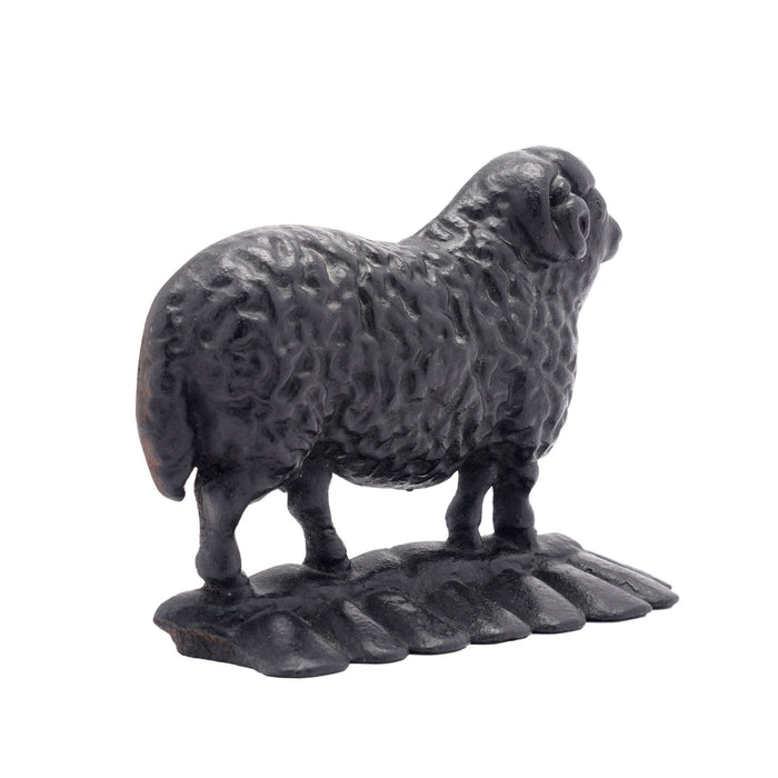 English Victorian cast iron ram doorstop (c. 1880)