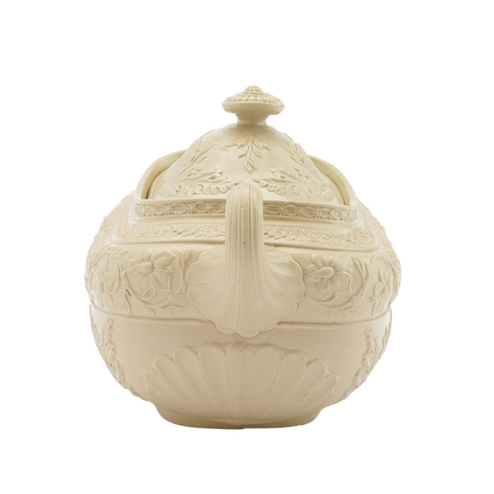 English Stoneware sugar bowl with cover (c. 1830)