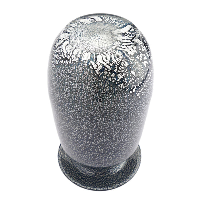 Silver leaf infused blown case glass vase by Seguso Verti d'Arte (c. 1970)