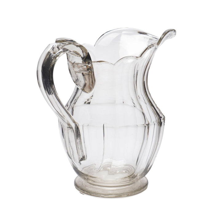 Anglo-Irish blown & cut glass pitcher (c. 1800)