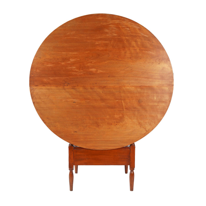 Delaware Valley metamorphic table/chair tilt top Monk's Bench in cherry (c. 1900's)