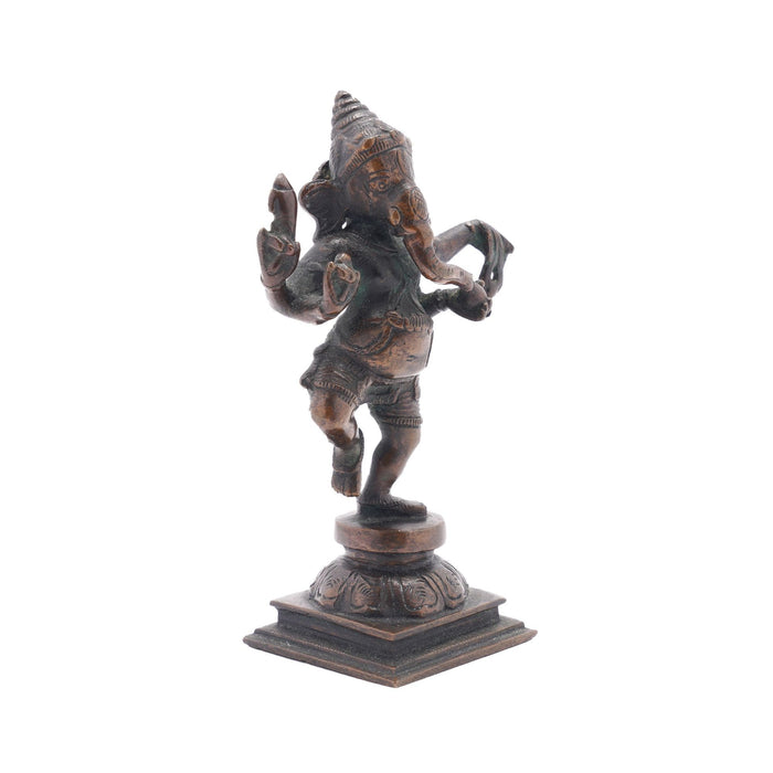 Indian cast bronze statue of a standing Ganesha (c. 1800's)