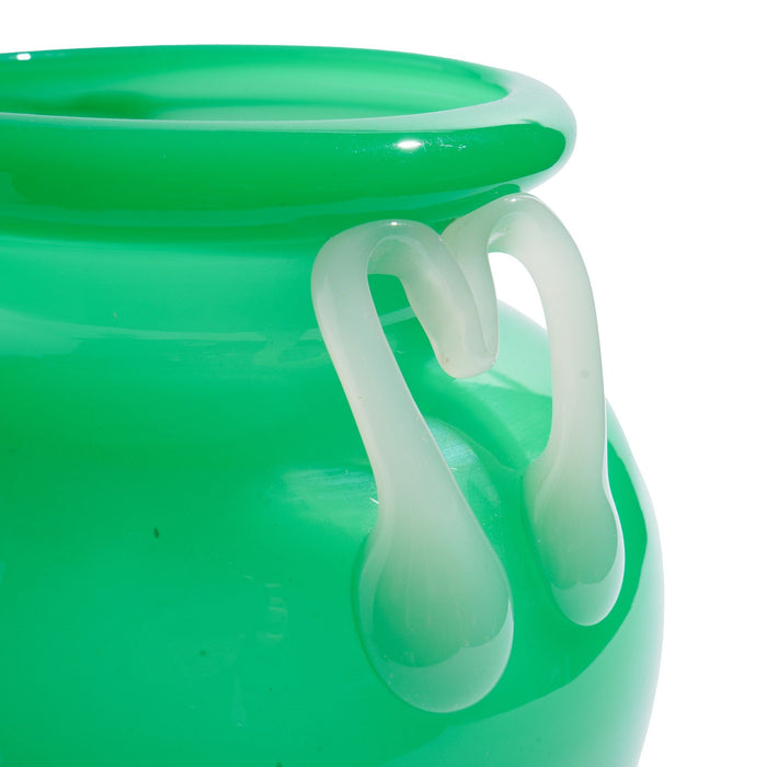 Large jade glass amphora by Steuben (c. 1920)