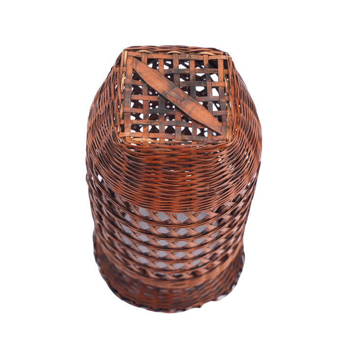 Japanese Ikebana Hanaire form split bamboo basket (1900-1930)