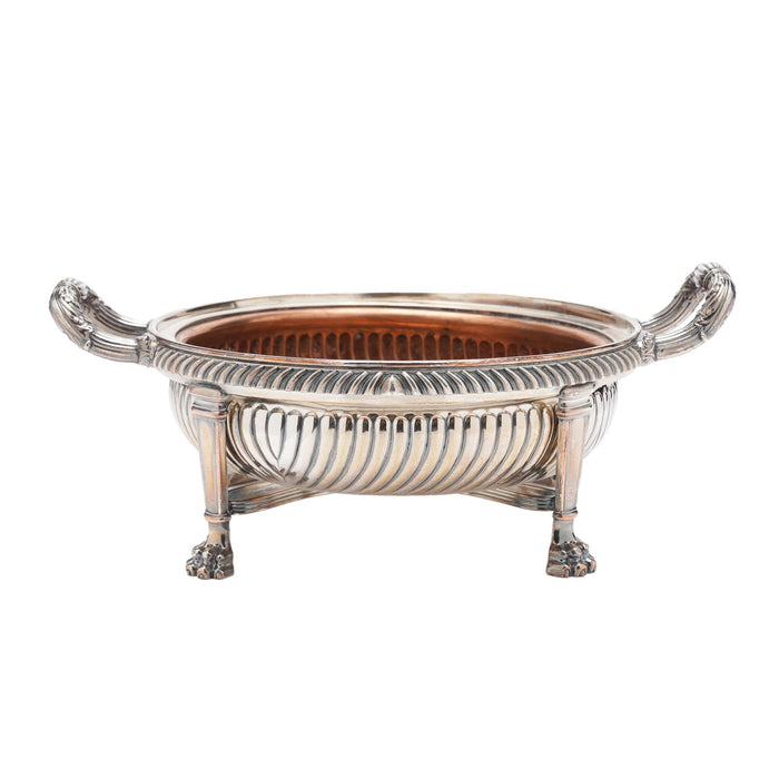 English Sheffield footed serving bowl (c. 1825)