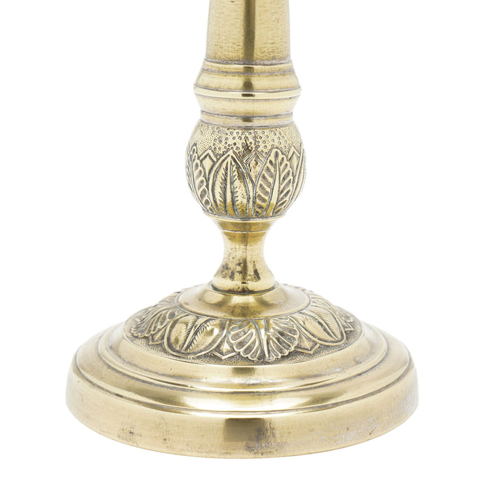 Pair of French Restoration silvered brass candlesticks (c. 1815-30)