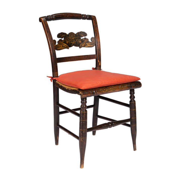 Connecticut Valley rush seat painted Hitchcock side chair (c. 1830)