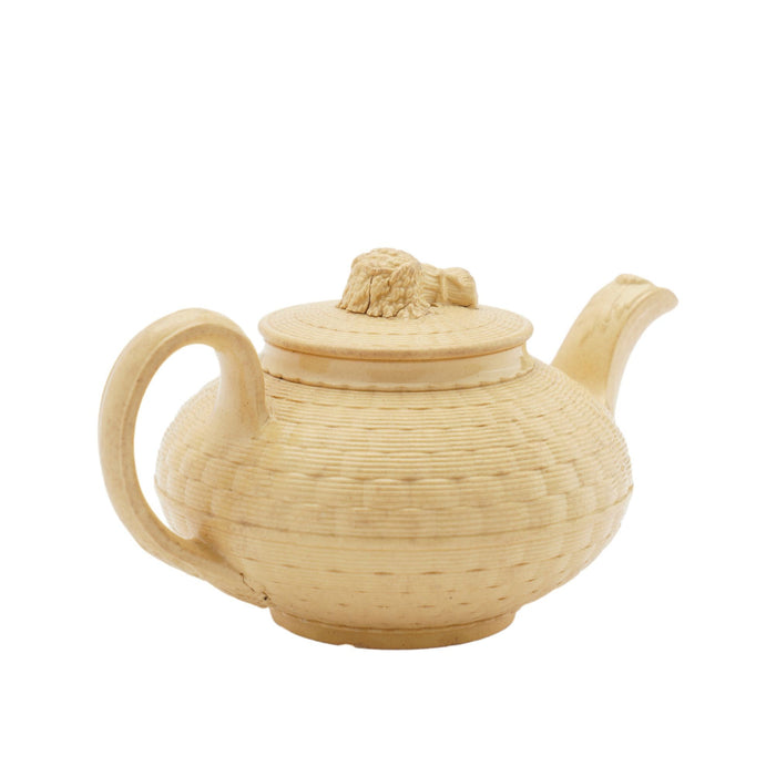 Caneware creamer and tea pot by Wedgwood (c. 1817)