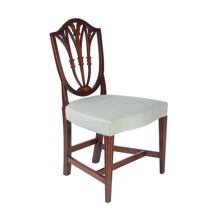 English or Scottish Hepplewhite mahogany shield back side chair (c. 1780)