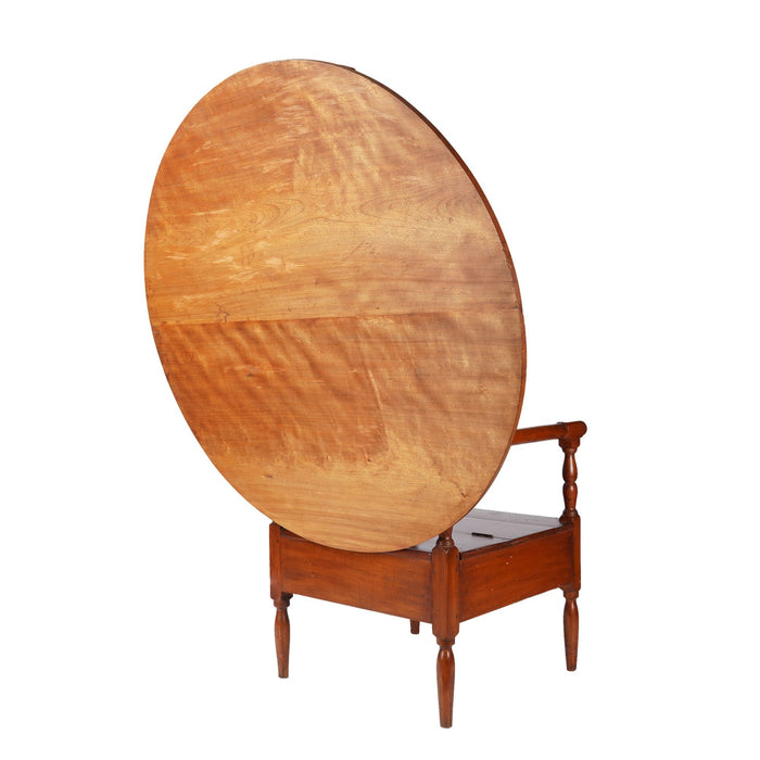 Delaware Valley metamorphic table/chair tilt top Monk's Bench in cherry (c. 1900's)