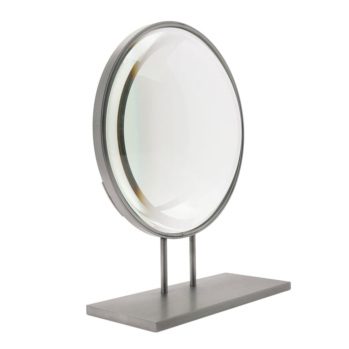 Ground & Polished Convex Glass Lens Mounted On A Custom Stand