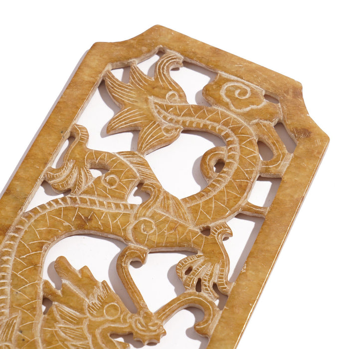 Chinese carved jade plaque or amulet