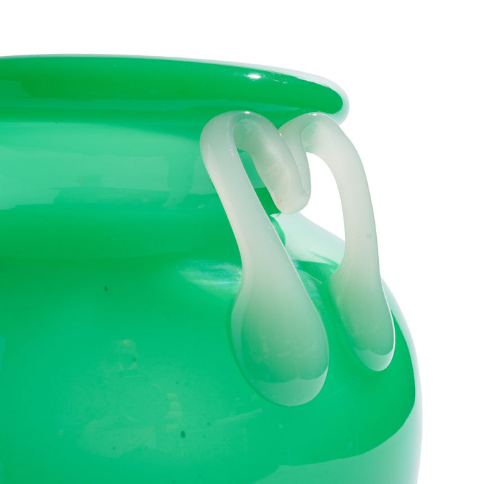 Large jade glass amphora by Steuben (c. 1920)
