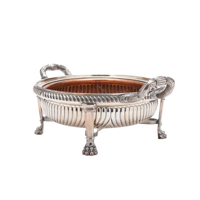 English Sheffield footed serving bowl (c. 1825)