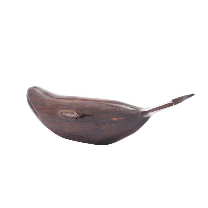 Carved ironwood sculpture of a whale (c. 1950)