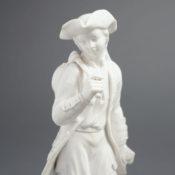 Pair of English Blanc du Chine figures by Stevenson & Hancock (1863-66)