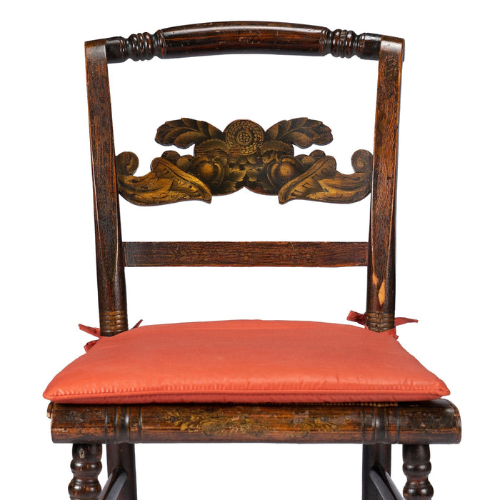 Connecticut Valley rush seat painted Hitchcock side chair (c. 1830)