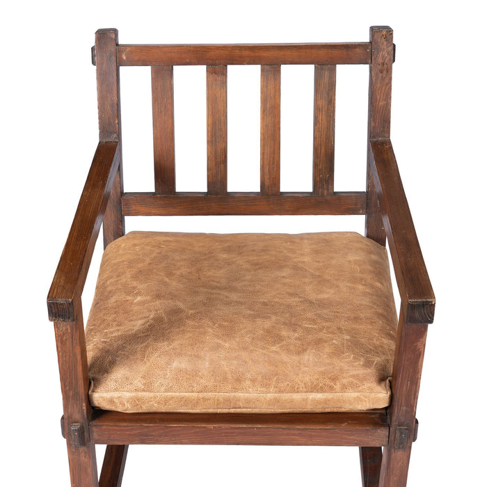 Arts & Crafts upholstered seat armchair by the Tobey Furniture Company (1902)