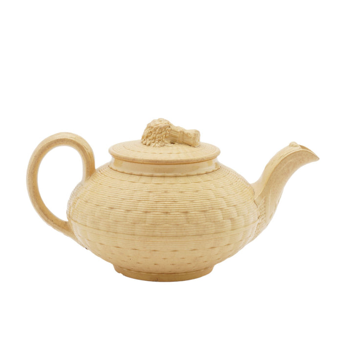 Caneware creamer and tea pot by Wedgwood (c. 1817)