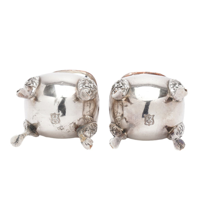 Pair of pear shaped pepper castors by The Barker Brothers (c. 1912)