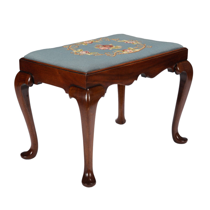 American Queen Anne style slip seat mahogany stool (1900-50)