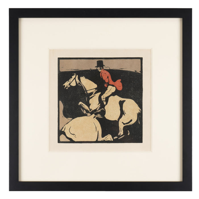 Four woodblock prints from “An Almanac of Twelve Sports” by William Nicholson (1898)