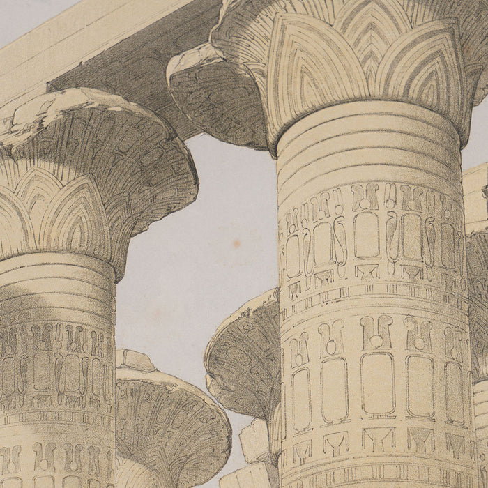 Oblique View of the Hall of Columns in the Temple of Karnak by David Roberts (1847)