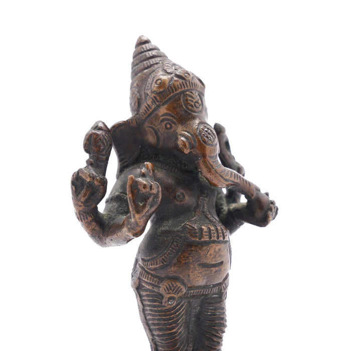 Indian cast bronze figure of Ganesha (c. 1800's)