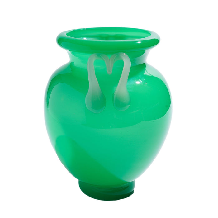 Large jade glass amphora by Steuben (c. 1920)