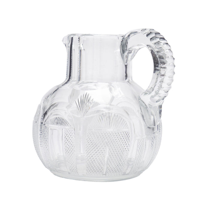 English Georgian blown and cut glass water or whiskey jug (c. 1830)