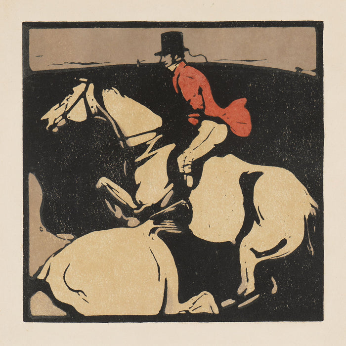 Four woodblock prints from “An Almanac of Twelve Sports” by William Nicholson (1898)