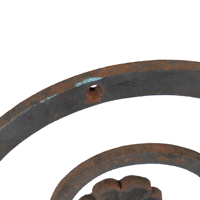 American cast iron strap work carriage door hinge in the Romanesque taste (c. 1885)