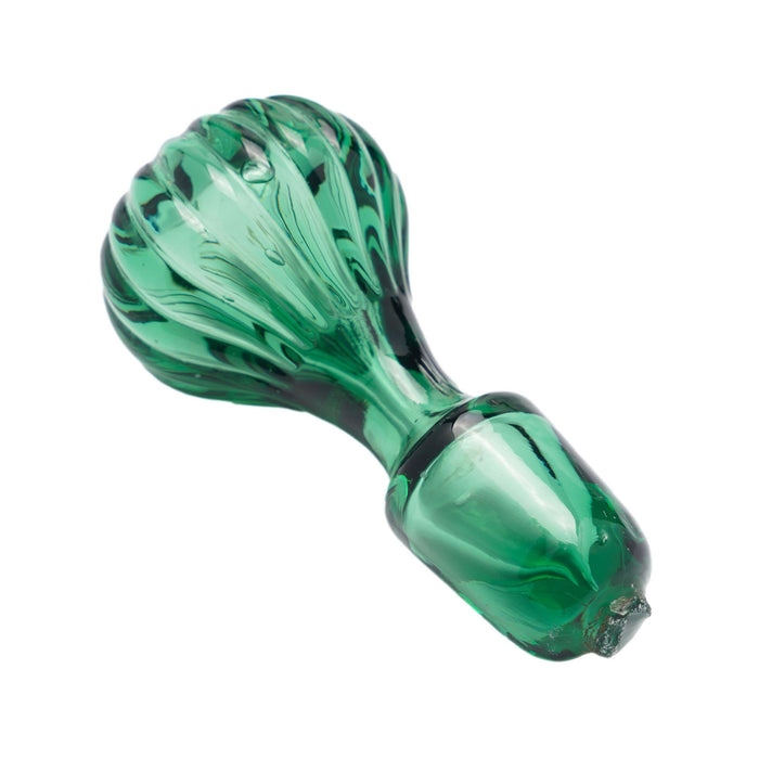 English mold blown green glass decanter (c. 1840)