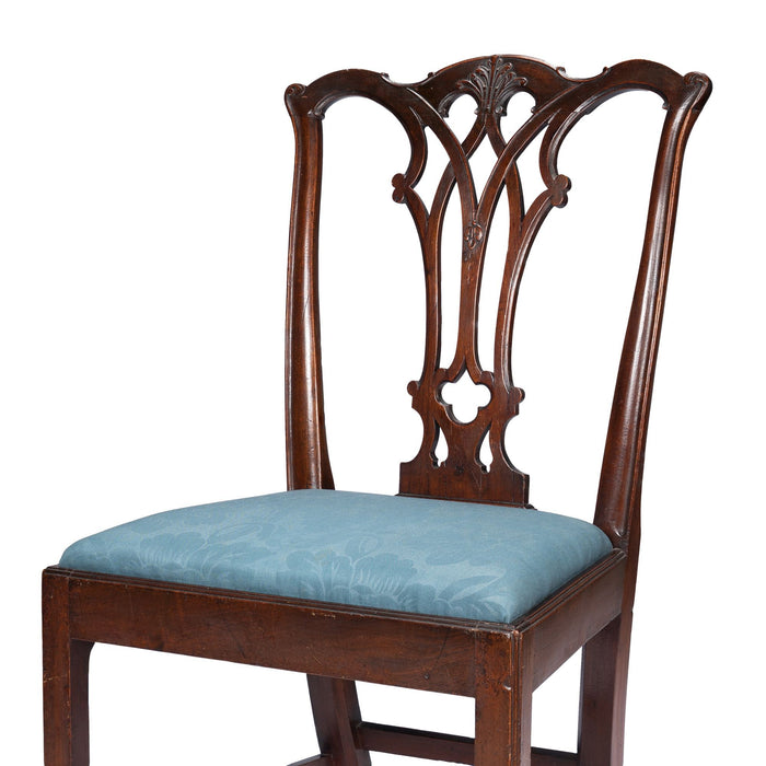 Philadelphia Chippendale mahogany slip seat side chair by Thomas Tuft (c. 1770)