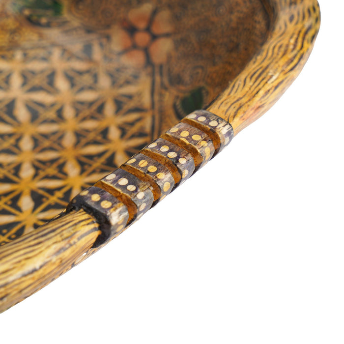 Indonesian painted palmwood bowl (1950-2000)