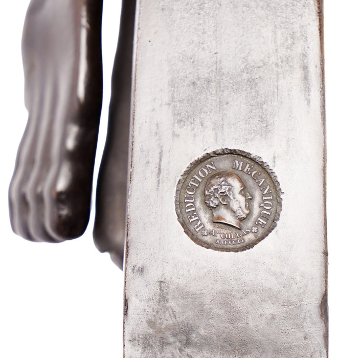 Cast bronze sculpture of Pan playing the flute by Ferdinand Barbedienne (1875-1900)