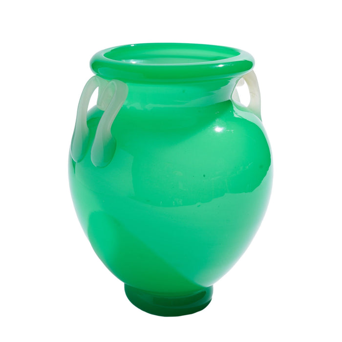Large jade glass amphora by Steuben (c. 1920)