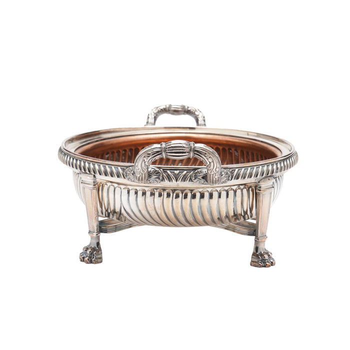 English Sheffield footed serving bowl (c. 1825)