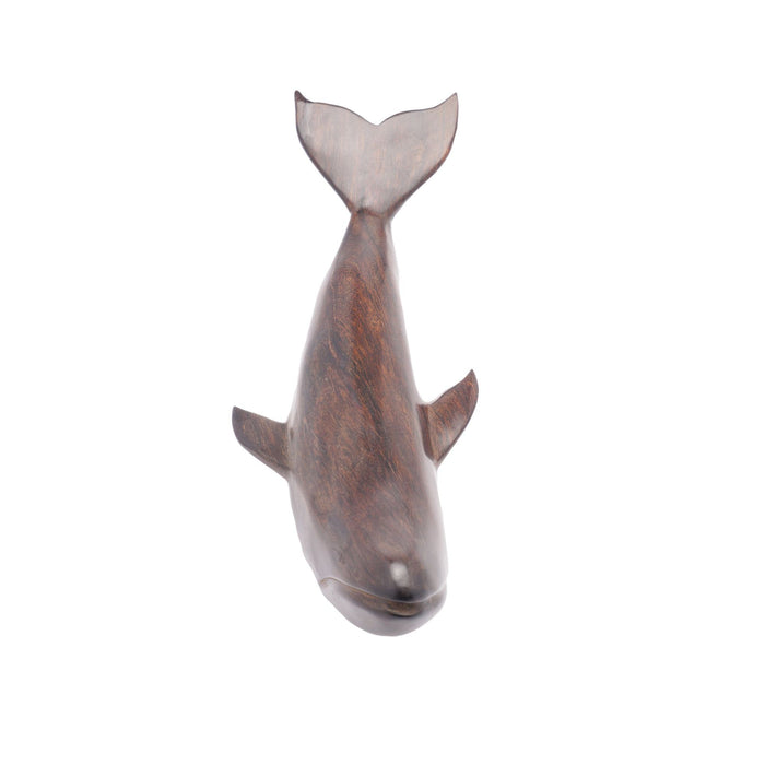 Carved ironwood sculpture of a whale (c. 1950)