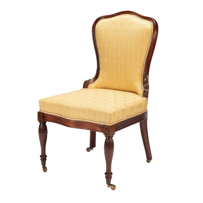 Baltimore Louis XVI Revival upholstered slipper chair (c. 1850-75)