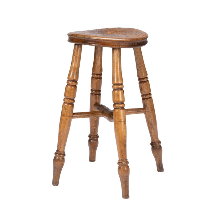 English elm wood milking stool (1860)